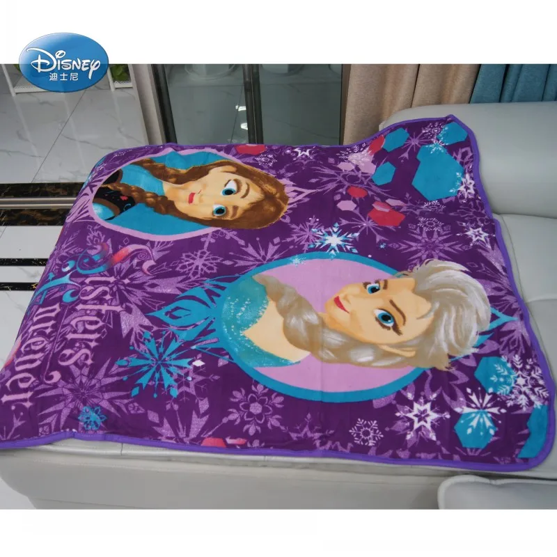 Disney фиолетовый сестры Холодное сердце Эльза и Анна плюшевое Двухслойное одеяло пледы для девочек Дети на кровать диван для детей подарок