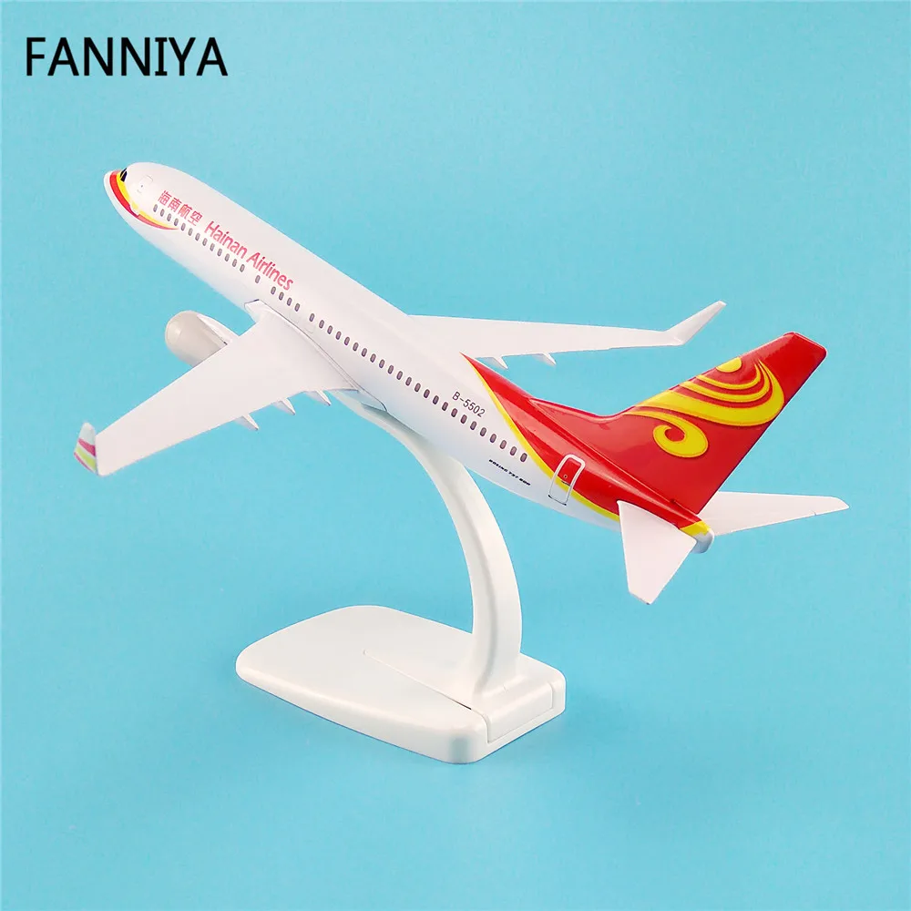 20 см металлическая модель самолета Air China HaiNan Airlines Boeing 737 B737-800 B-5502 Airways W Стенд