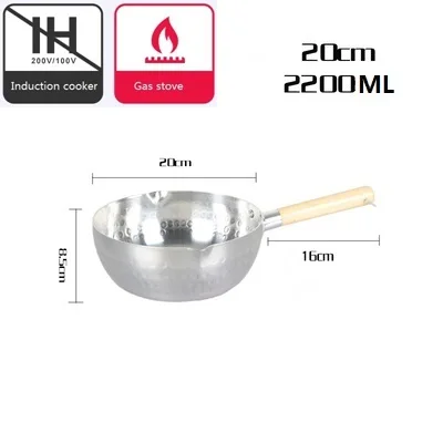 20cm 16-24 см, японский стиль, кастрюля из алюминиевого сплава, кастрюля для супа, лапши, кастрюля, сковорода с открытым пламенем, кухонная посуда - Цвет: 20cm