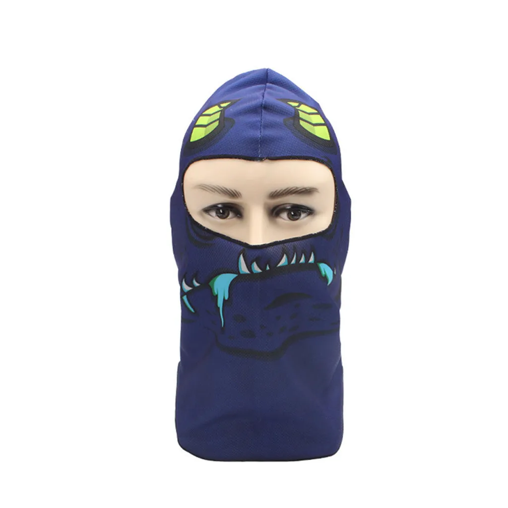 3D череп мотоциклетная Балаклава полная маска для лица Теплый моторный шлем