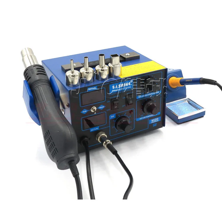 Станция паяльная Saike 952D 110 В или 220 700 Вт 2 в 1|station soldering|station hot air gunstation solder |