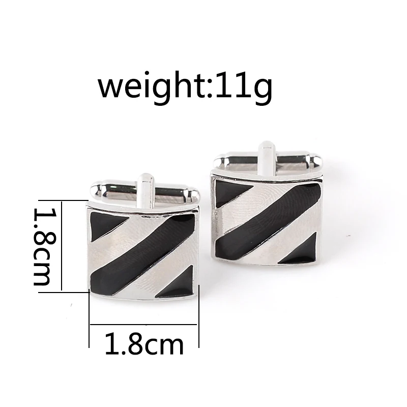 Дизайнерские запонки для мужчин Apex Square французских рубашек Button черные в форме