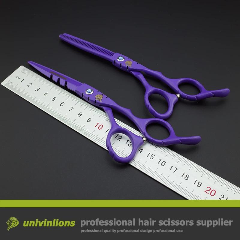 6 &quotфиолетовые ножницы для парикмахеров филировки волос японские