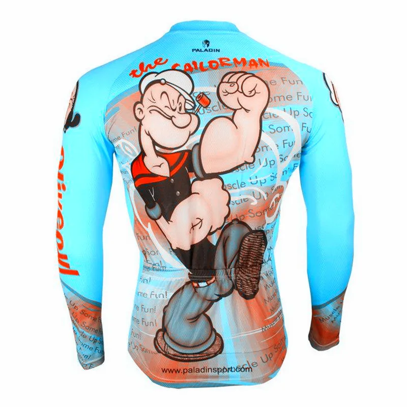 Popeye велосипедная майка Мужская одежда для велоспорта с длинным рукавом спортивная одежда для велоспорта топы Одежда для велоспорта Майо ropa Ciclismo