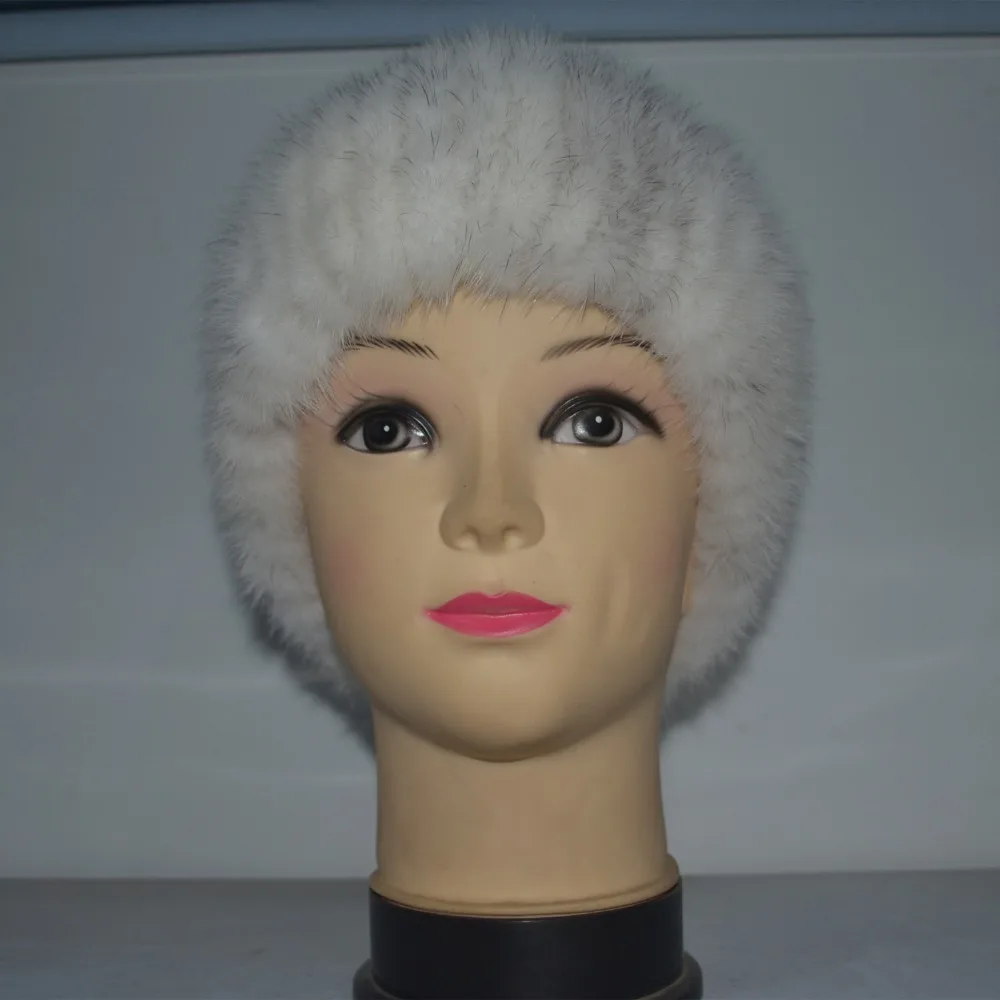 Шапка из меха норки на осень и зиму шапка натурального лисы|Женские Skullies шапочки|
