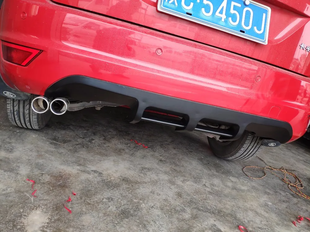 Для Ford Focus 2009 2010 2011 2013 ABS пластик черный Задний спойлер диффузор Защита бампера защитная накладка