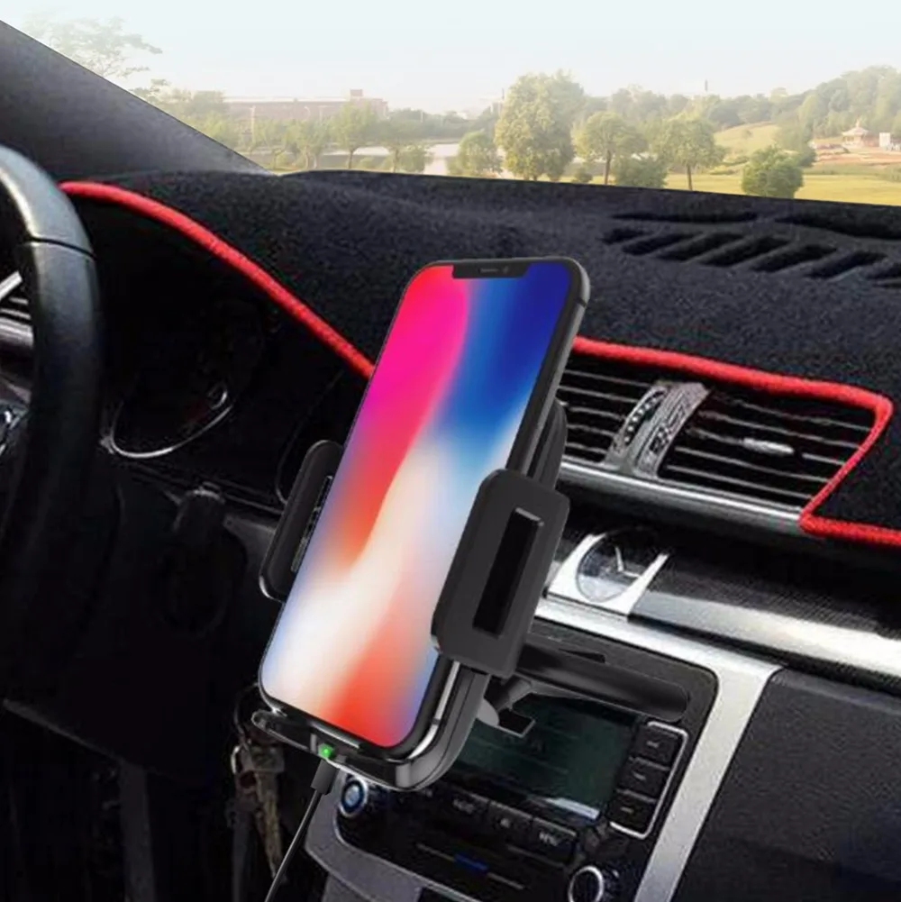 CD слот беспроводное автомобильное зарядное устройство для iPhone X 8 Plus Беспроводное зарядное устройство для автомобиля CD слот Держатель для Samsung Note 8 S8 S7 S6 Edge