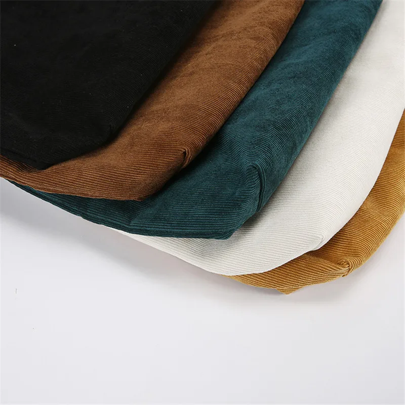 Утолщенная Вельветовая тканевая женская сумка на одно плечо с косой тесьмой