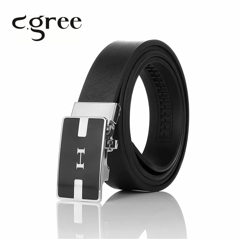 C. gree 2017 воловья кожа ремень Мужская Автоматическая пряжка поясной винтажные