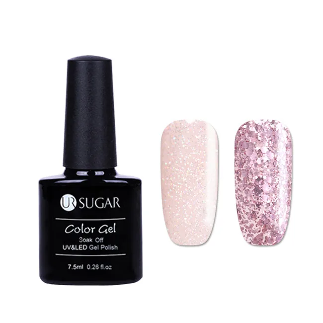 pattern1 Ur Sugar Блестки для ногтей Гель-лак набор серебряное Шампанское Блестки замочить от УФ-лак для ногтей лак Полупостоянный гель DIY - Цвет: pattern1