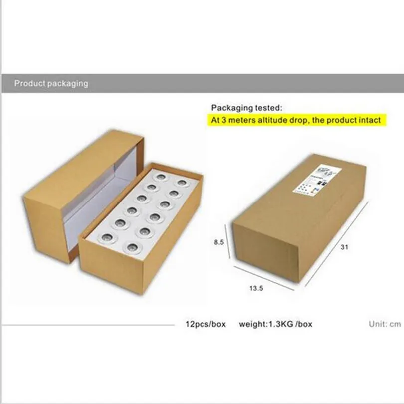 Наружный светодиодный подземный светильник 12X водонепроницаемый IP67 1 Вт 3