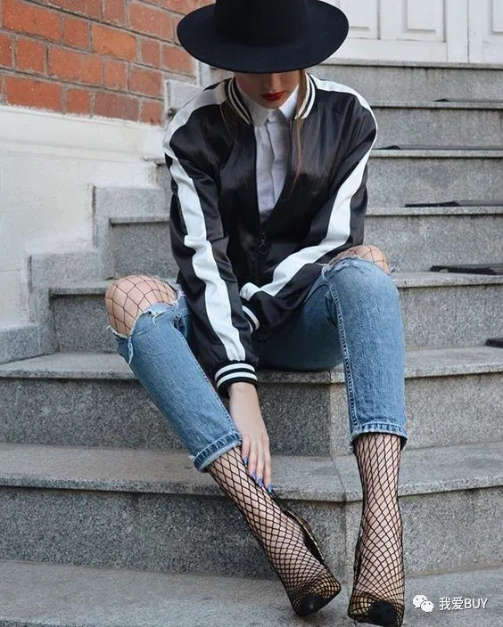 Женские ажурные колготки черные облегающие в сеточку для клубных вечеринок TT016