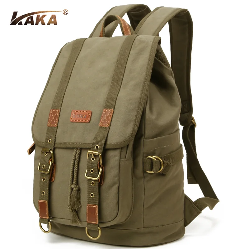 Новый Винтаж холст рюкзак путешествия для Для мужчин модные Повседневное
