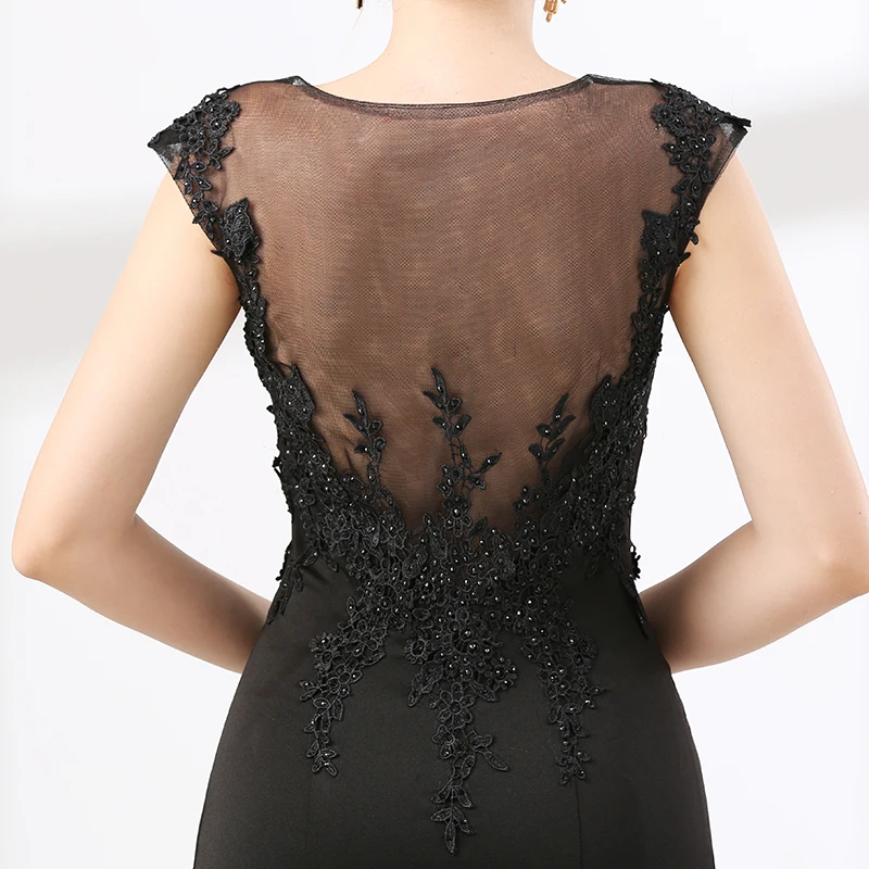 Женское вечернее платье Forevergracedress черное кружевное русалки с