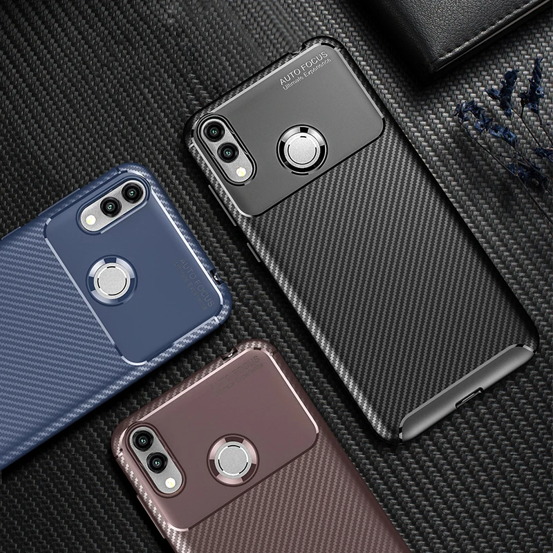 Чехол для Huawei Honor 8X Мягкий силиконовый чехол из углеродного волокна 8C Max 8xmax