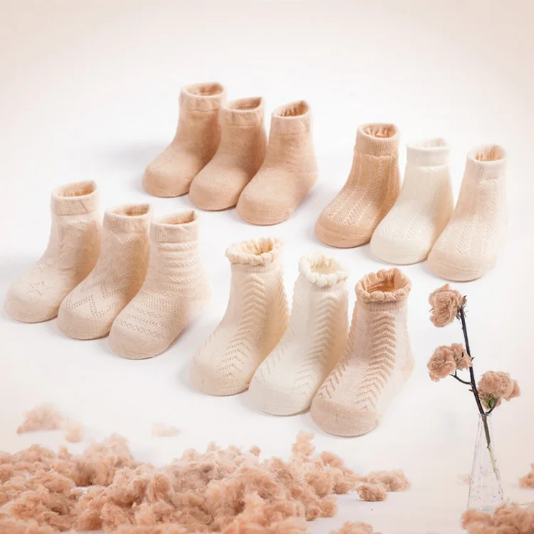 3 пар/лот носки для малышей летние детские девочек хлопковые новорожденных