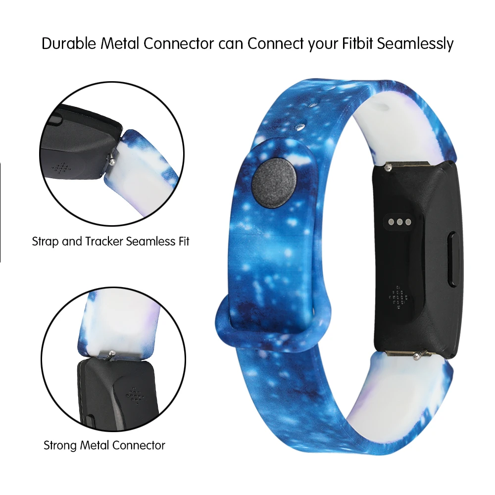 Силиконовый ремешок для Fitbit Inspire HR Flora, цветной смарт-ремешок для Fitbit Inspire/Inspire HR, аксессуары, маленький Ларг