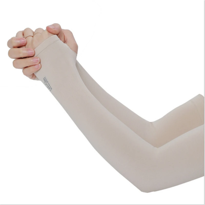 as the picture 1 Pair Ice Cooling Sleeves Arm Warmer Breathable UV Sun Protection Running Basketball Elbow Pad Sports Stretch Outdoor Sleeve - Цвет: as the picture