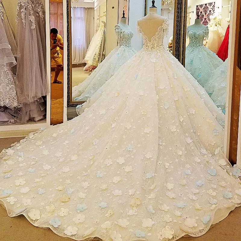 Новое поступление винтажное свадебное платье 2017 Совок с рукавами-крылышками