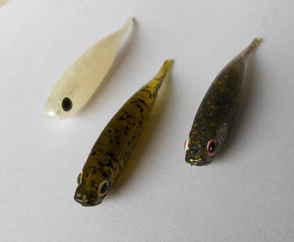 ESFISHING приманки для рыбалки I Glossy Shad 10 шт. 70 мм 3D глаза реалистичные мягкие приманки для ловли окуня форели щуки