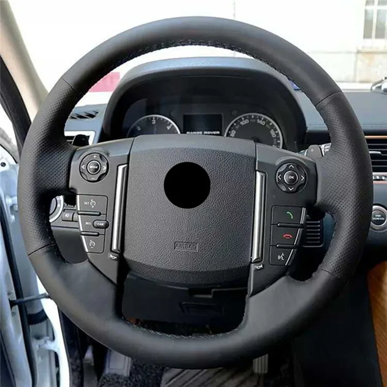 Сшитый чехол рулевого колеса автомобиля из натуральной кожи автомобильные