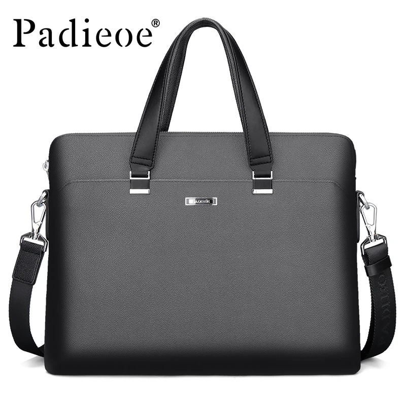 

Padieoe Luxury Men's Briefcase High Quality PVC Documents Bag for Male Men Portfolio for Laptop Computers Fashion Office Bags