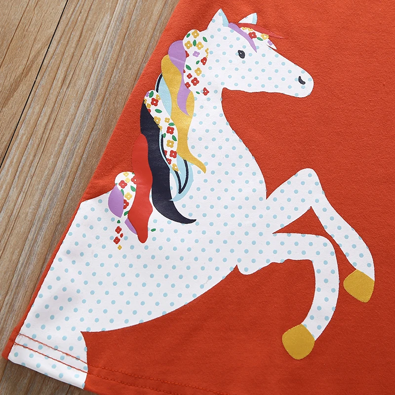 2019 Новая летняя одежда для маленьких девочек длинное платье-футболка с милым