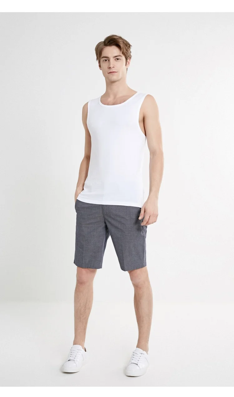 JackJones Мужская эластичная хлопковая Футболка вязаная майка с бретельками одежда для отдыха Домашняя одежда футболка мужская одежда E | 219191501