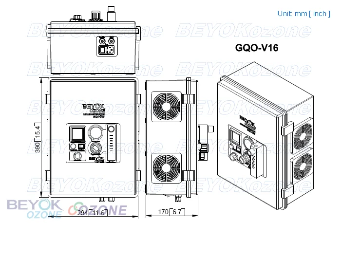 Фильтр для воды в бассейне, очиститель системы 12-16g/hr 110V 220V GQO-V16