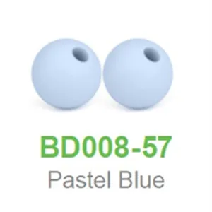 Pastel Blue Chengkai 50 шт. силиконовые бусины 12 мм Экологичное Сенсорное ожерелье-прорезыватель пищевого класса Мама Кормящих DIY Ювелирные изделия Детские трофеи - Цвет: Pastel Blue