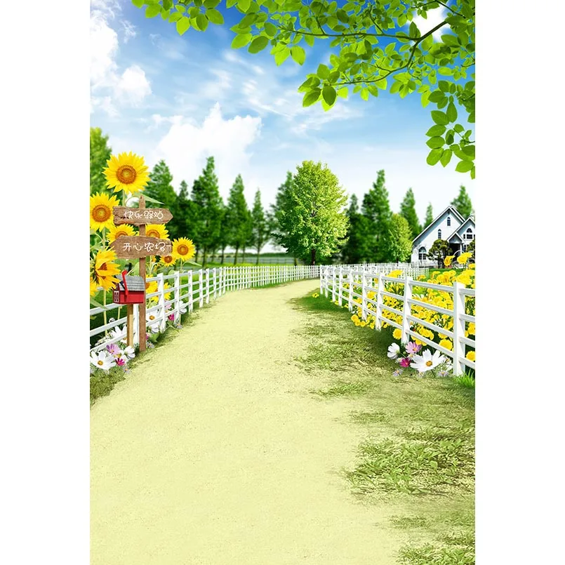 Виниловый фон для фотосъемки с цифровой печатью Happy Farm детский дня рождения