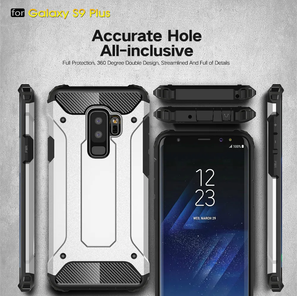 Задняя Броня чехол для телефона Samsung Galaxy A6 Plus Note 9 гибридная Противоударная крышка
