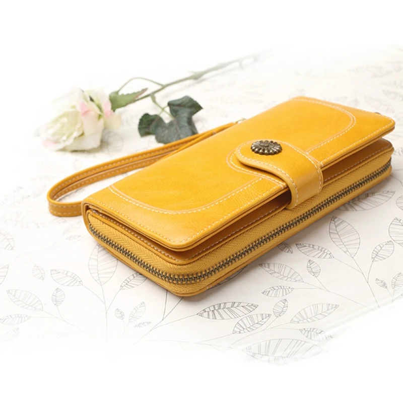 Женский кошелек 2019 новый кошельки из спилка Длинный женский на молнии для Apple iPhone