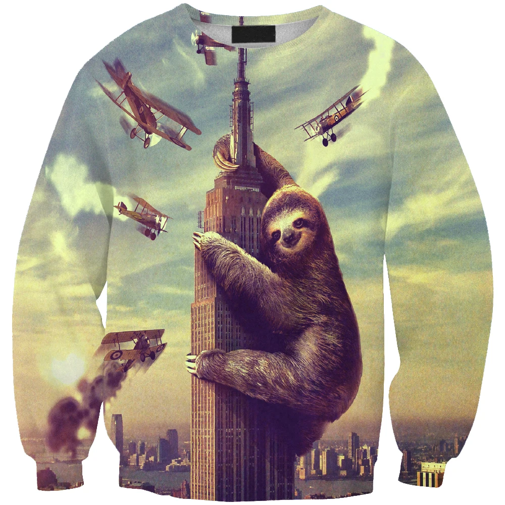 

Новое поступление; Модная мужская Толстовка 3D животное Ленивец принт дизайн; Простая и подходит для повседневного ношения белый relaxtion больш...