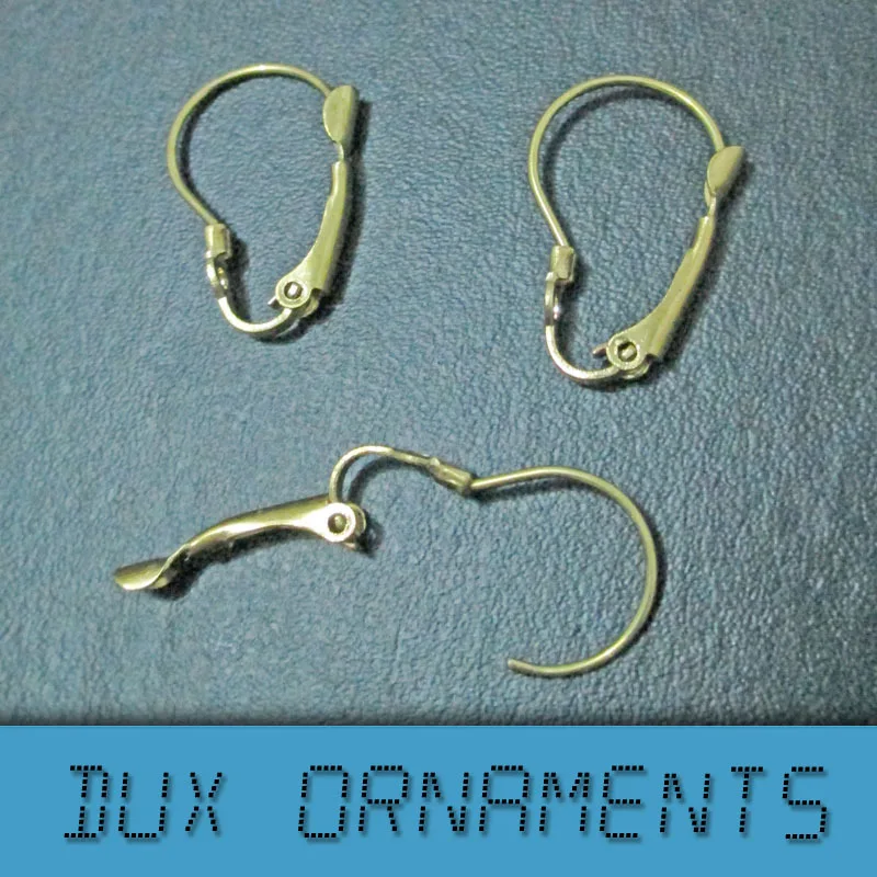200 шт. латунь оригинальный цветной рычаг Задний проволока для сережек 14*22 мм