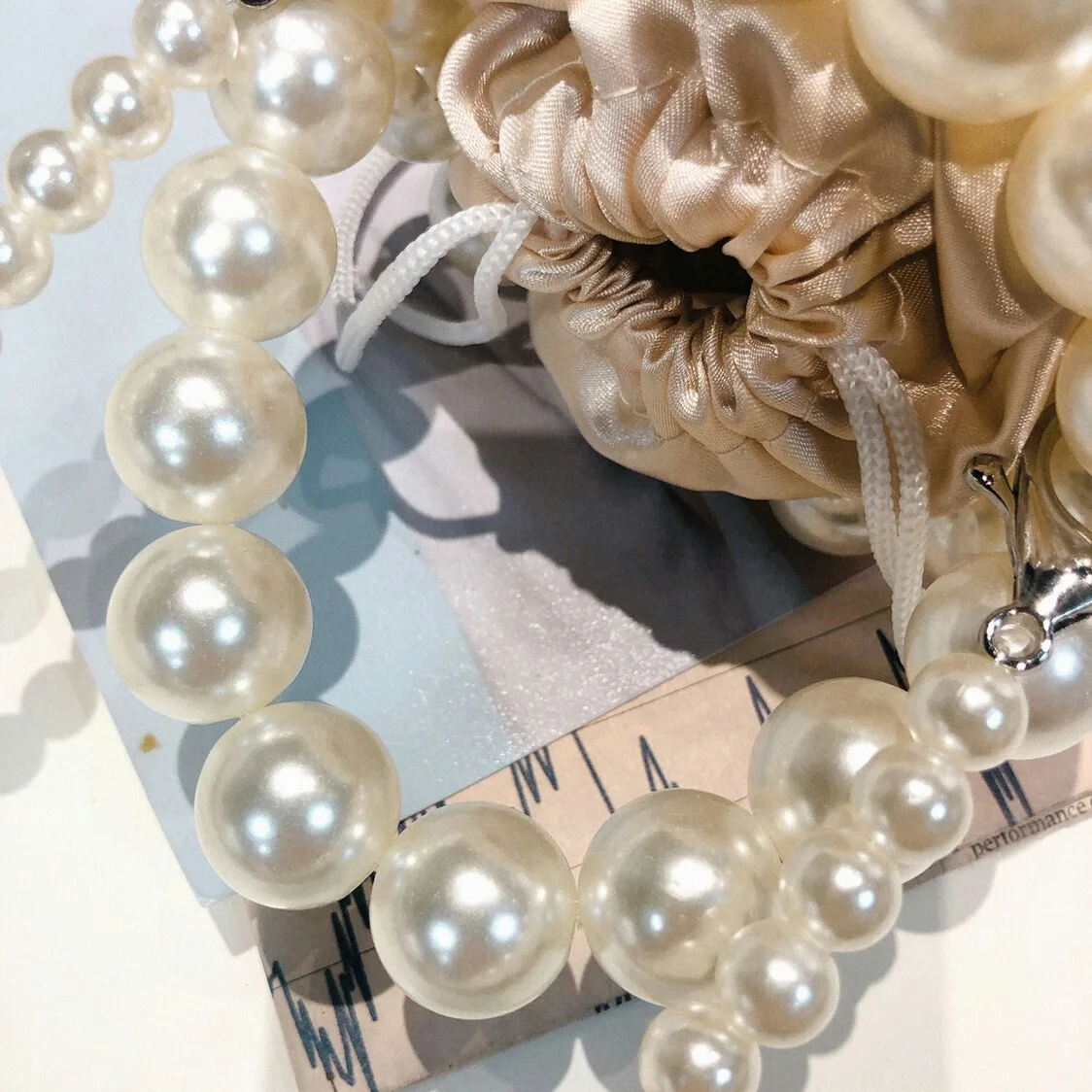 Новая сумка тоут с жемчужными бусинами элегантная сумочка для вечевечерние