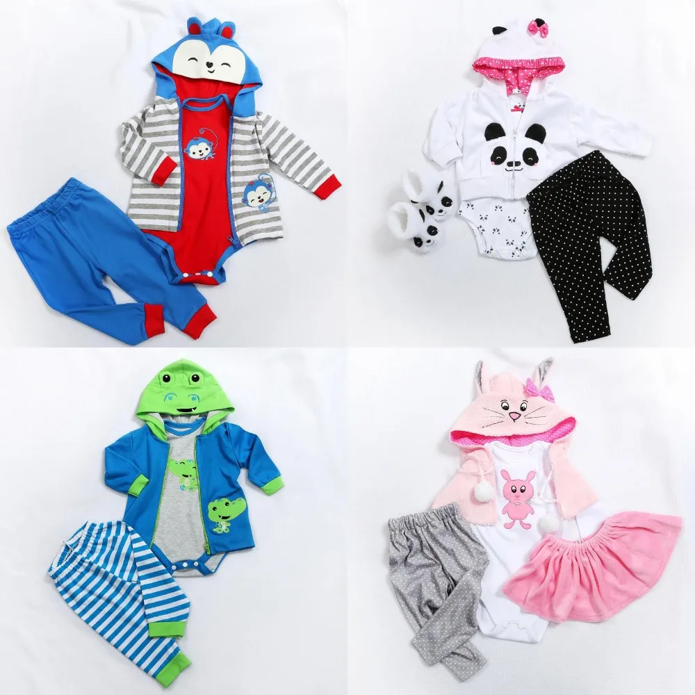 Одежда для кукол Пижама подходит мальчиков и девочек 45 48 см 58 60 Bebes reborn bonecas