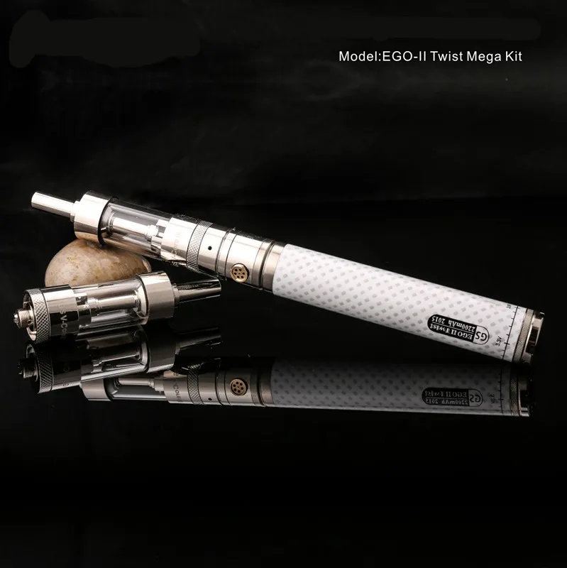 Newest electronic cigarette GS Ego II Twist battery Mega kit Portable Vaporizer Carbon Fiber 2200mAh ego twist e cigarrette | Электроника