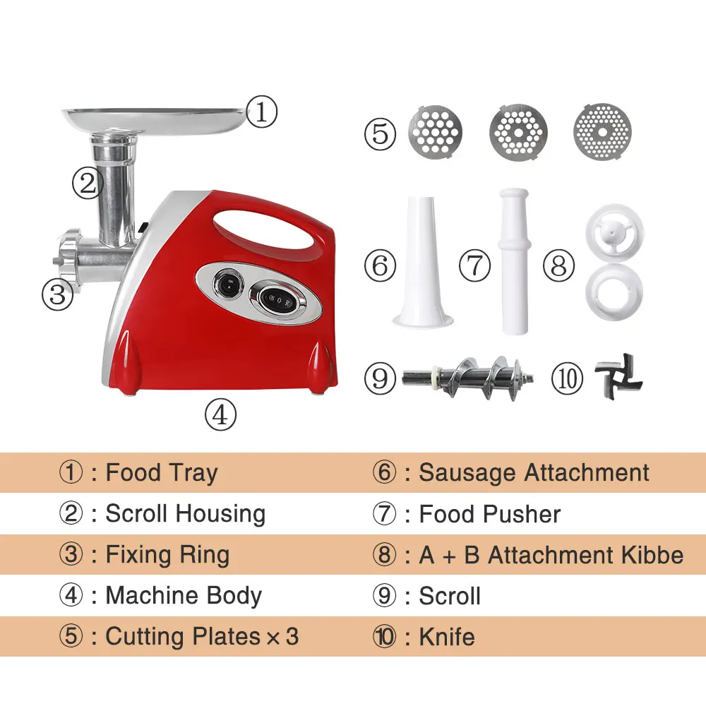 ITOP электрическая кухонная мясорубка измельчитель & Колбаса Stuffer бытовая машина