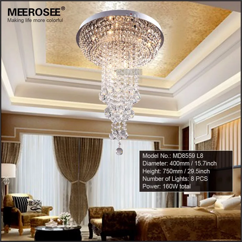 Современные Круглые Хрустальные потолочные светильники MD8559 хрустальная лампа