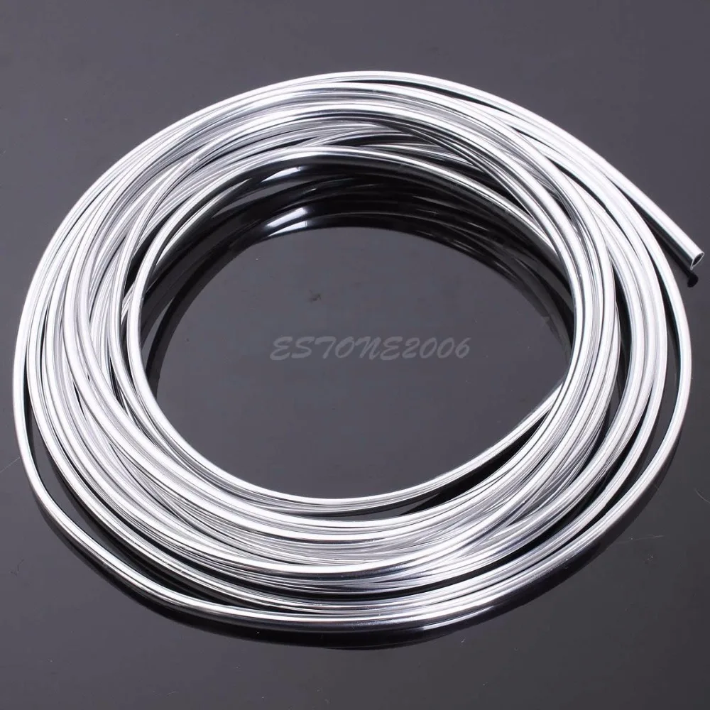 Защитная лента хромированная литьевая накладка на края двери автомобиля 15 м