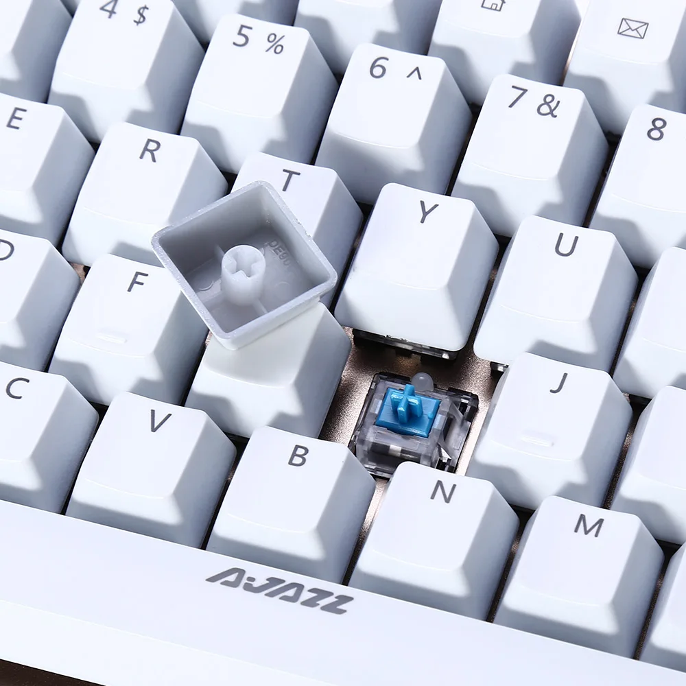 Ajazz AK33 82 клавиши клавиатура с подсветкой USB компьютерная геймера черные синие