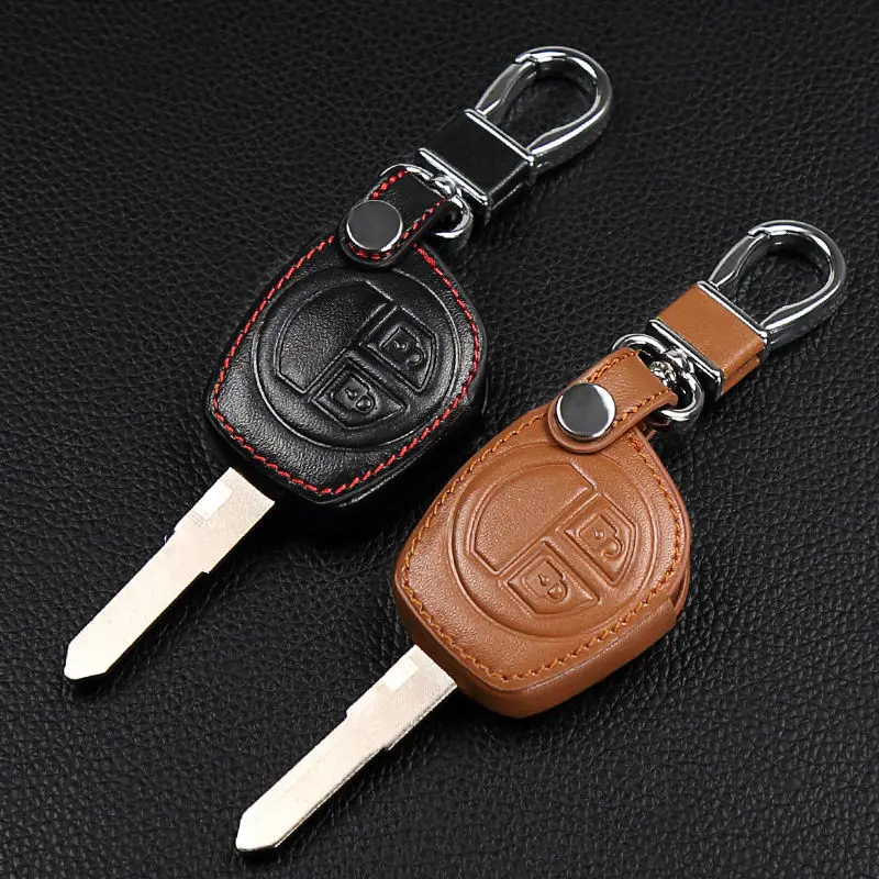 Кожаный чехол для ключа с 2 кнопками и дистанционным управлением Suzuki sx4 swift liana|2