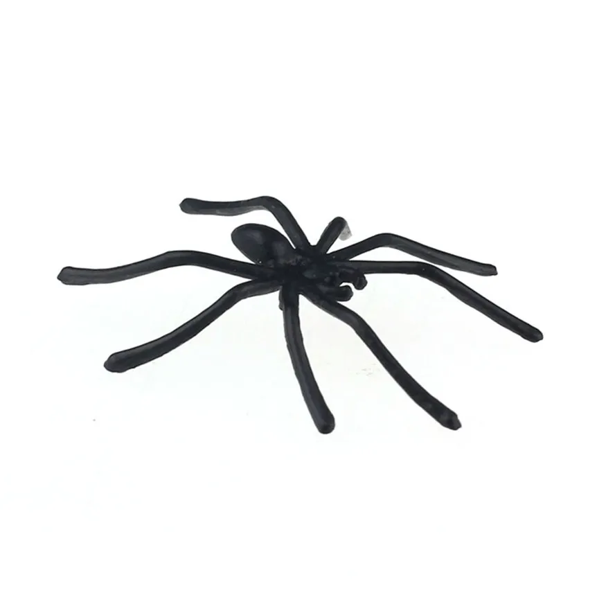 Хит продаж 2017 реалистичный Пластиковый черный паук для Хэллоуина 20 шт. шуточные