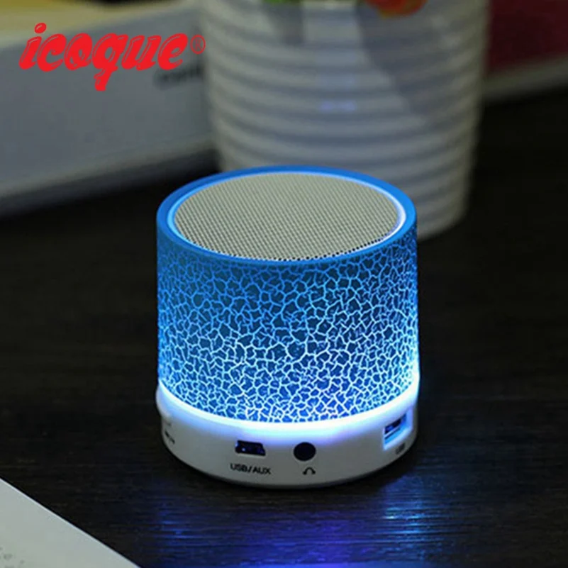 Icoque Bluetooth динамик AUX Jack беспроводной портативный Hifi стерео бас колонки с