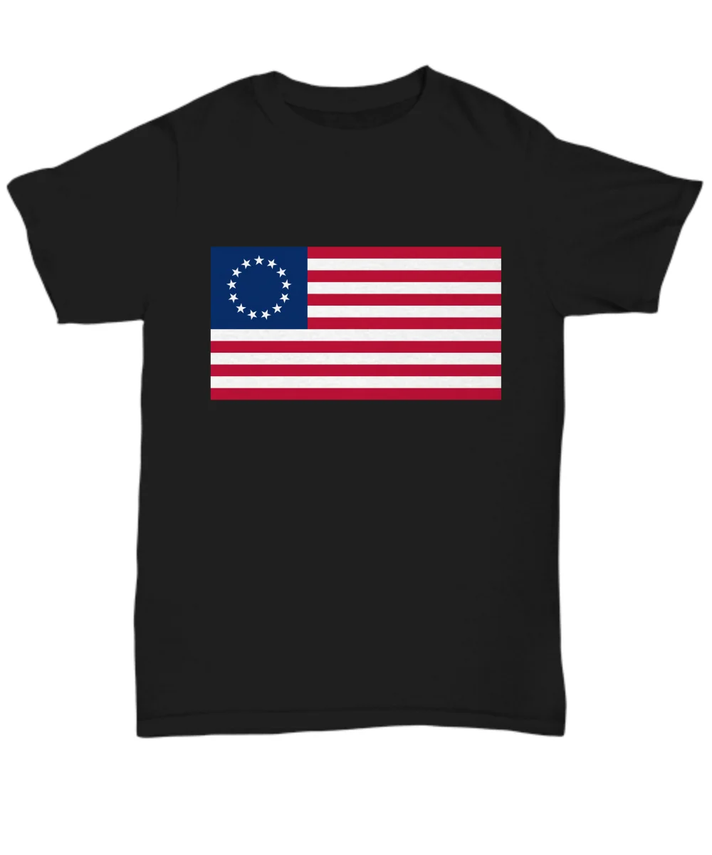 Betsy Ross футболка с американским флагом 13 звезд Оригинальная унисекс|Мужские