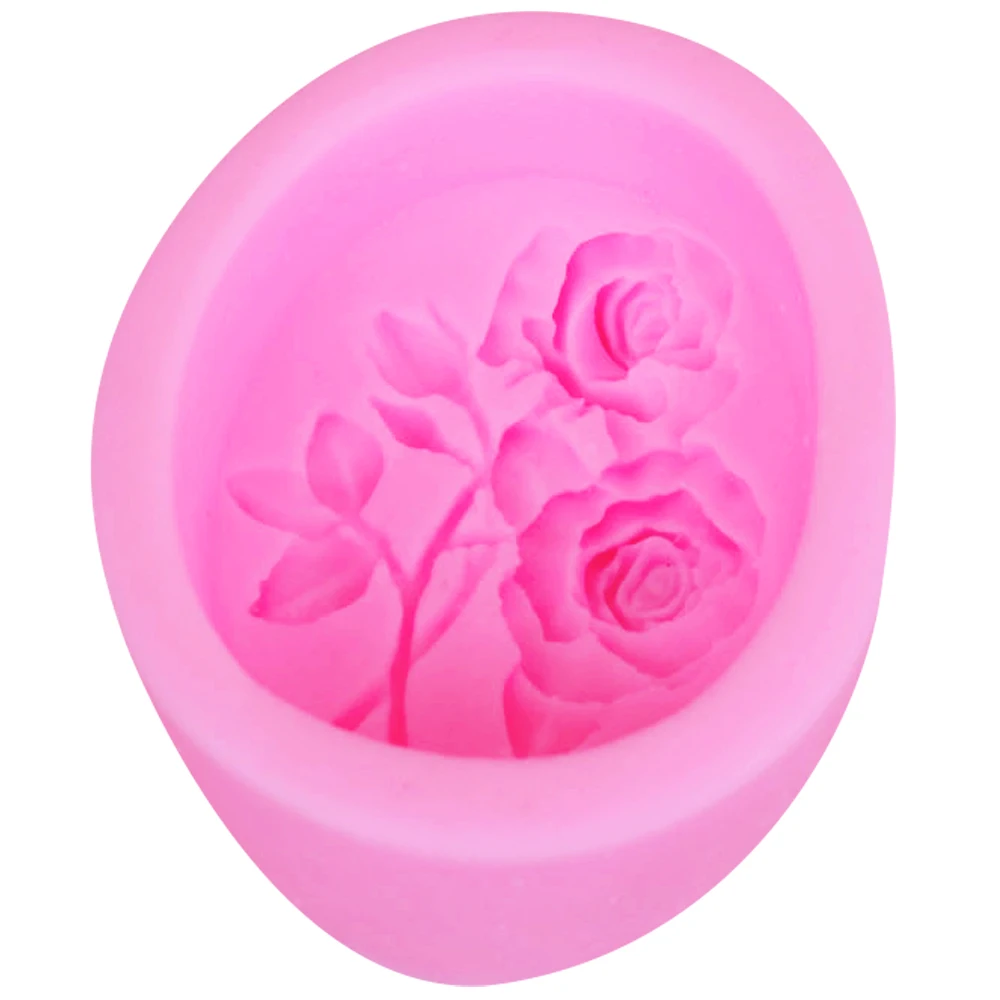 S030 Rose Leaves Candle Moulds Soap Mold Kitchen-Baking Resin Silicone Forms Home Decoration DIY Clay Craft Soap-Making Supplier | Дом и сад