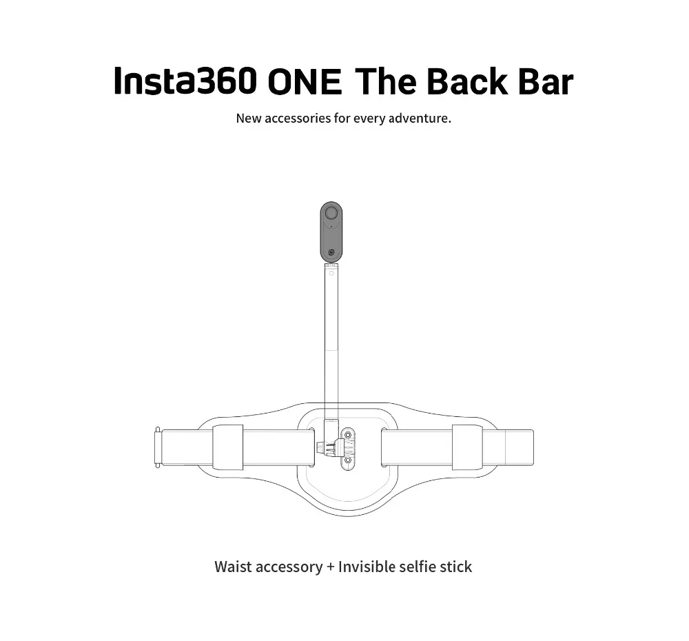Носимый поясной ремень с невидимой палкой для селфи Insta360 ONE X и ONE