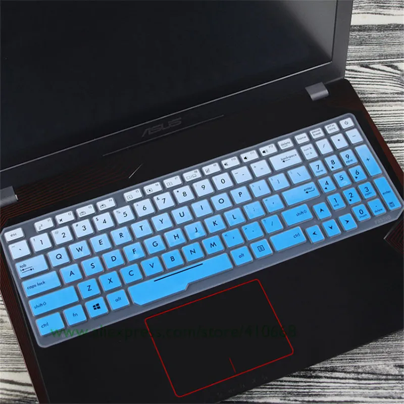 Gradualblue 15 17 дюймов Тетрадь крышка клавиатуры для ноутбука Asus ROG strix ZX53VW FZ53VD FX553VE FX553VD FX53VW GL753VE GL553VD - Цвет: Gradualblue