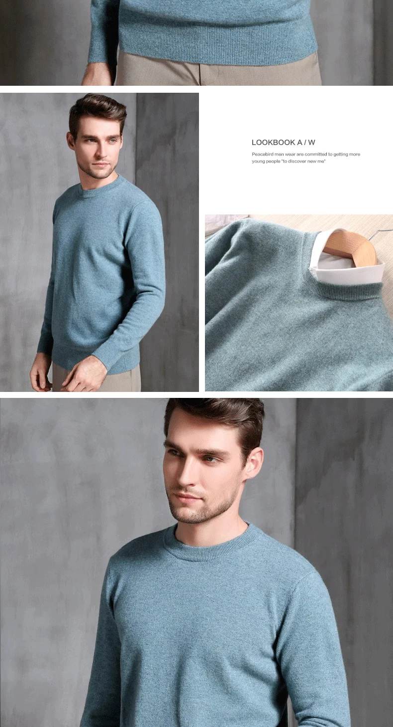 8Colors Winter Sweater Men Pure Cashmere Knitted Pullover Winter New Warm Fashion Oneck Jumpers Man Top Thick Male Clothes